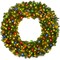 Best Choice Products Artificial Pre-Lit Fir Christmas Wreath Decoration w/ Multicolor Lights, Tips